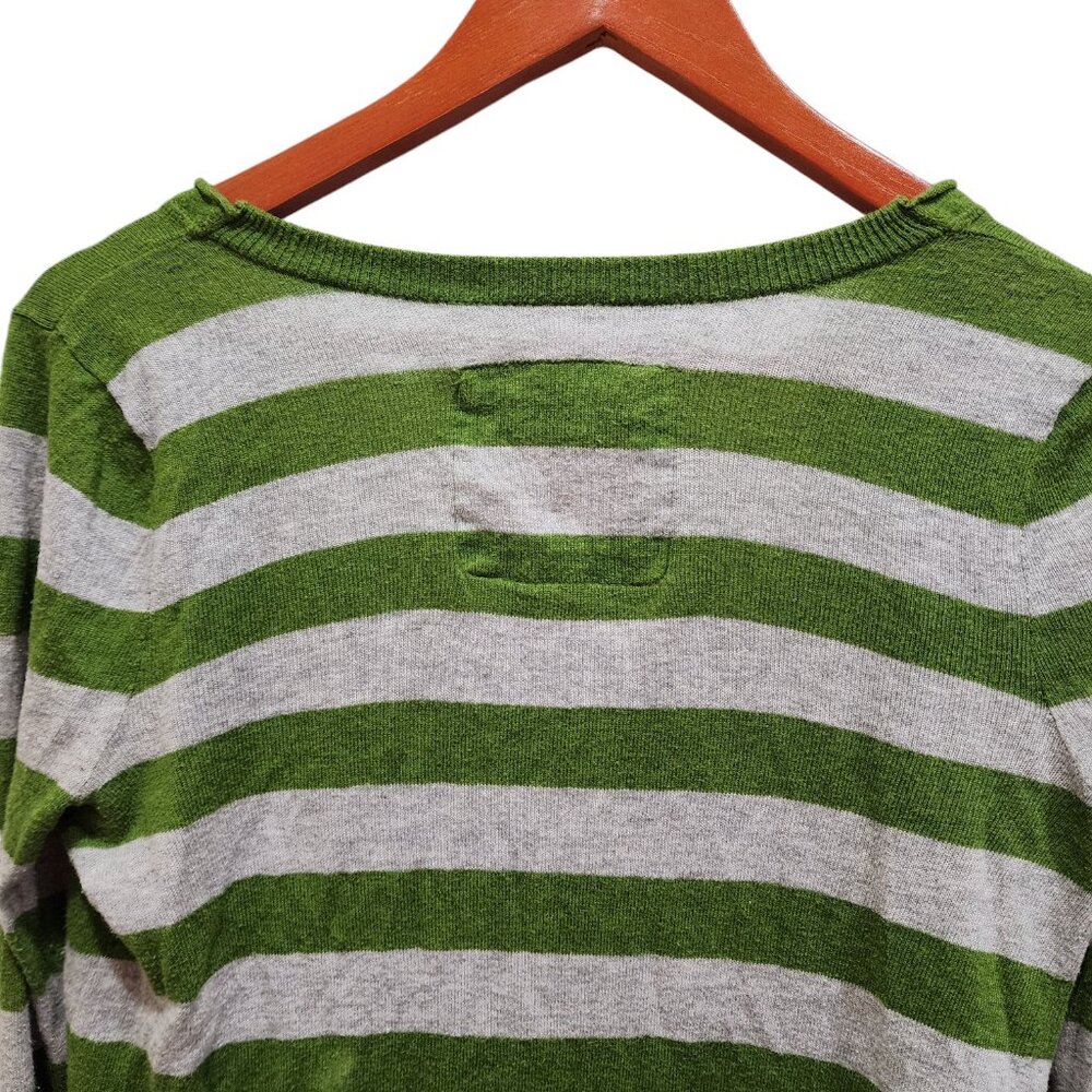 Hollister  Women Cardigan Size Medium90s Style Green Grey Casual Long Sleeve - Picture 4 of 10